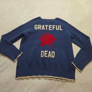 S Anthropologie x Letluv Grateful Dead Rose pullover sweater